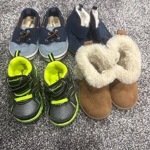 Baby Boys Shoes Bundle Set of 4 Pairs Size 3 - Old Navy Garanimals Wonder Nation